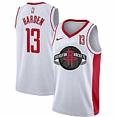 Rockets 13 James Harden White Nike City Edition Number Swingman Jersey Dzhi,baseball caps,new era cap wholesale,wholesale hats